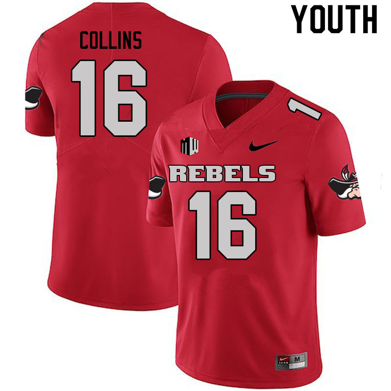 Youth #16 Tyleek Collins UNLV Rebels College Football Jerseys Sale-Scarlet